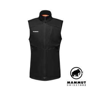 【Mammut 長毛象官方直營】Ultimate VII SO Vest Men 第七代經典軟殼立領背心 黑色 男款 #1011-01830