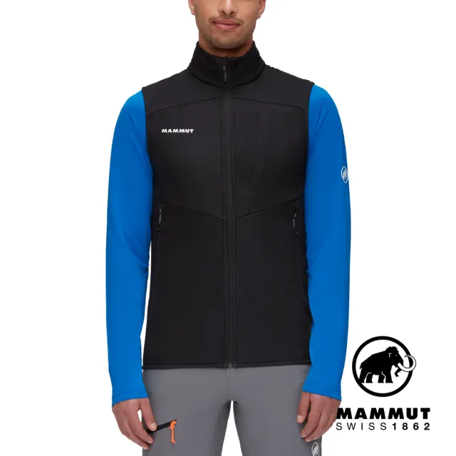 【Mammut 長毛象官方直營】Ultimate VII SO Vest Men 第七代經典軟殼立領背心 黑色 男款 #1011-01830