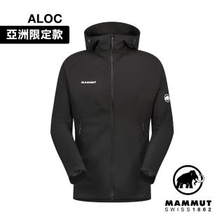 【Mammut 長毛象】Macun 2.0 SO Hooded Jacket AF Men 日系防潑水軟殼連帽外套 黑色 男款 #1011-00792