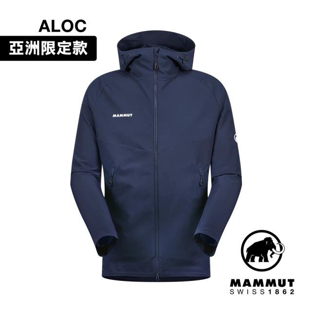 Mammut 長毛象 Macun 2.0 SO Hooded Jacket AF Men 日系防潑水軟殼連帽外套 海洋藍 男款 #1011-00792