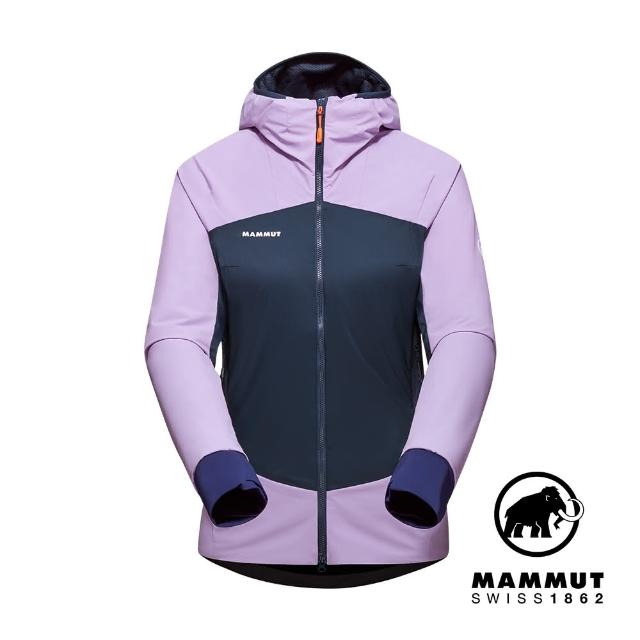 【Mammut 長毛象官方直營】Taiss IN Hybrid Hooded Jkt 軟殼連帽外套 星系紫/海洋藍 女款 #1013-02690