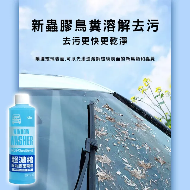 【KYK 古河】10-301 超濃縮除油膜雨刷精 300ml(日本原裝進口)