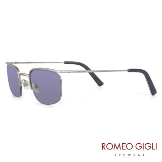 【Romeo Gigli】義大利品牌金屬上框造型太陽眼鏡(黑-RG221-CM1)