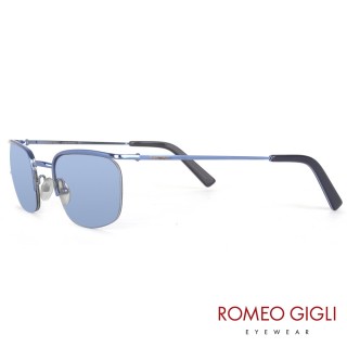 【Romeo Gigli】義大利品牌金屬上框造型太陽眼鏡(藍-RG221-8MI)
