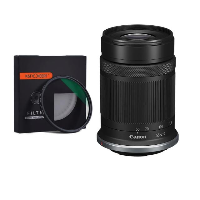 【Canon】RF-S 55-210mm F5-7.1 IS STM+K&F Concept 超薄多層鍍膜偏光鏡(公司貨)