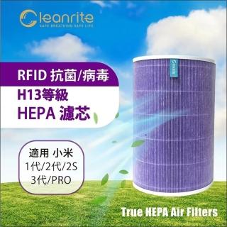 【淨舒式】Cleanrite｜適用小米 1代/2代/2S/Pro/3代｜CR3101PL-H13D抗菌抗病毒款(空氣清淨機濾芯)