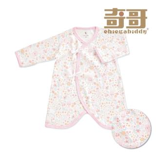 【奇哥官方旗艦】Chic a Bon 小兔花園肚衣蝴蝶兔裝/包屁衣-三段天絲棉布(3-6個月)