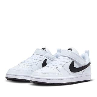 【NIKE 耐吉】運動鞋 童鞋 中童 兒童 魔鬼氈 COURT BOROUGH LOW RECRAFT PS 黑白 DV5457-104(3C4894)