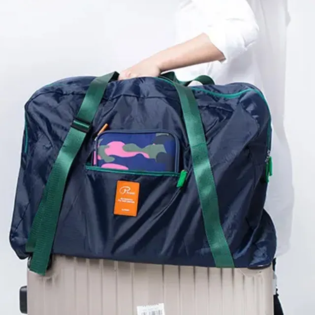 【BeOK】高質感！雙層大容量旅行摺疊收納包(4色 可附掛行李箱)
