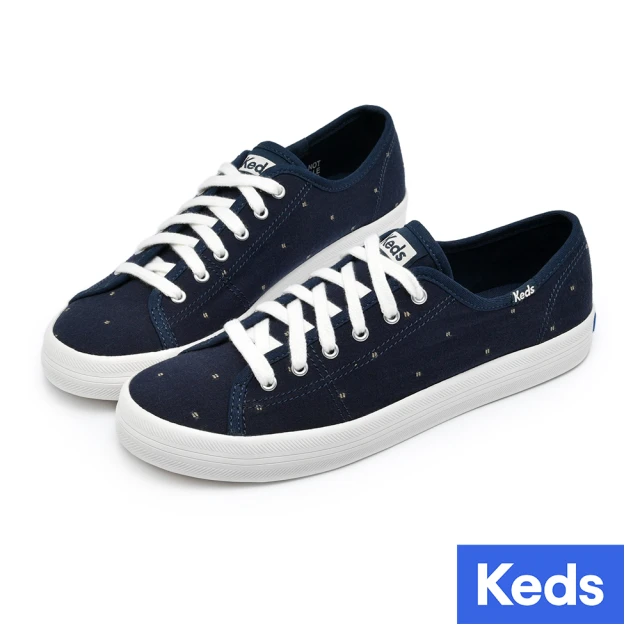 【Keds】KICKSTART 經典時尚縫線綁帶休閒鞋-深藍(9234W132229)