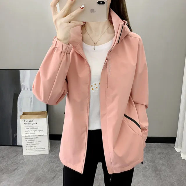 【JP服飾】現貨 女素面防風外套 秋季外套 騎車外套 禦寒 風衣 夾克(抗風/防潑水/口袋拉鍊 6266)