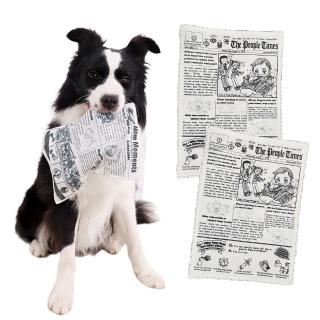 模擬懷舊報紙響紙玩具-2入(耐咬 解悶 磨牙 潔牙 發聲玩具 狗狗玩具 寵物玩具)