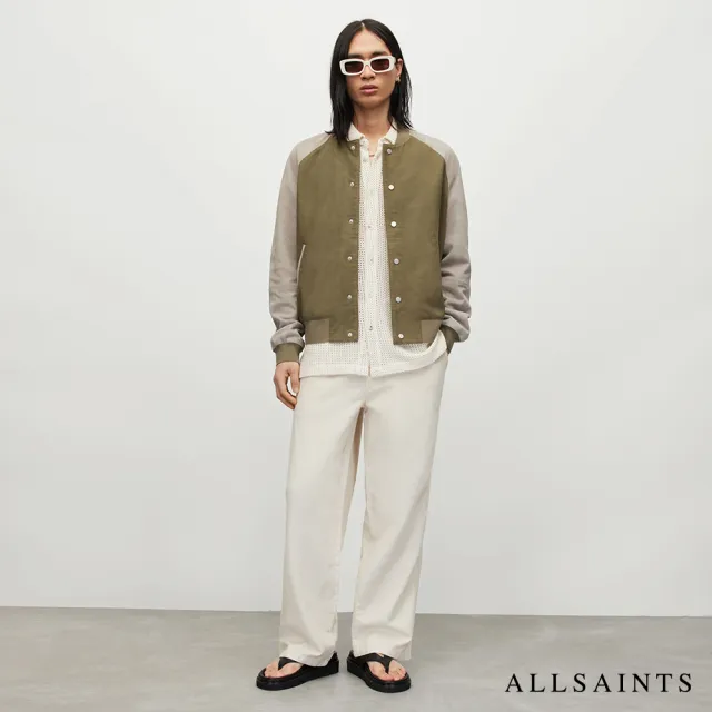 【ALLSAINTS】MIST 羊皮復古麂皮拼接飛行員外套 ML057Y 雙11(常規版型)