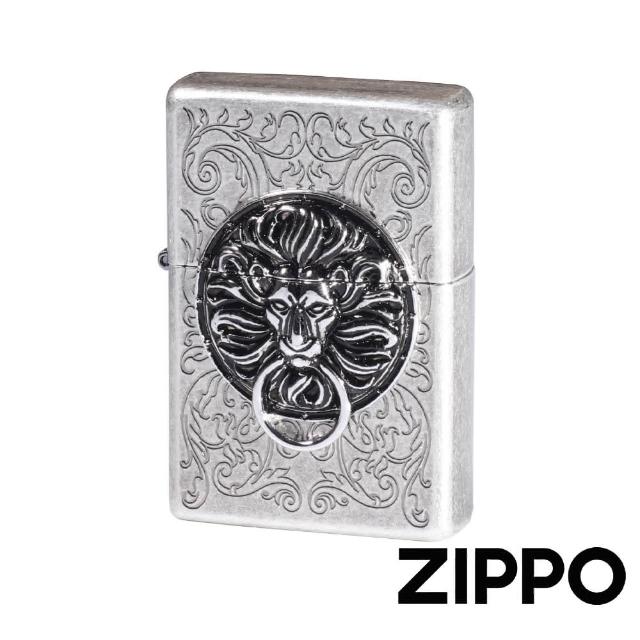 【Zippo】尊爵獅王之徽-古銀-防風打火機(美國防風打火機)
