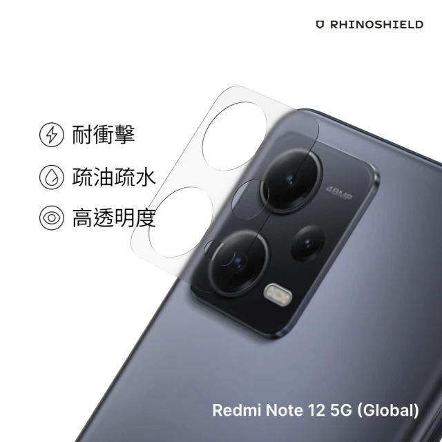 RHINOSHIELD 犀牛盾 小米 Redmi Note 12 5G Global 耐衝擊鏡頭座貼 兩片/組(獨家耐衝擊材料)