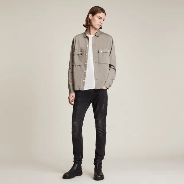 【ALLSAINTS】REX 舒適彈力中腰仿舊修身牛仔褲 ME068W(修身版型)