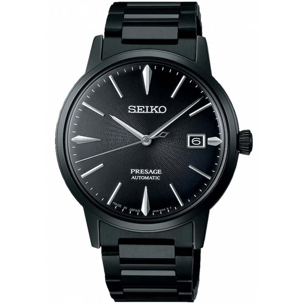 【SEIKO 精工】PRESAGE 東京黑天鵝絨調酒機械表款 男錶39.5mm(SRPJ15J1/4R35-05E0SD)