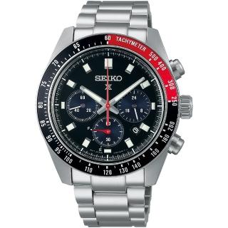 【SEIKO 精工】PROSPEX SpeedTimer 太陽能計時錶款新款41.4mm(SSC915P1/V192-0AH0D 黑色)父親節 禮物 推薦