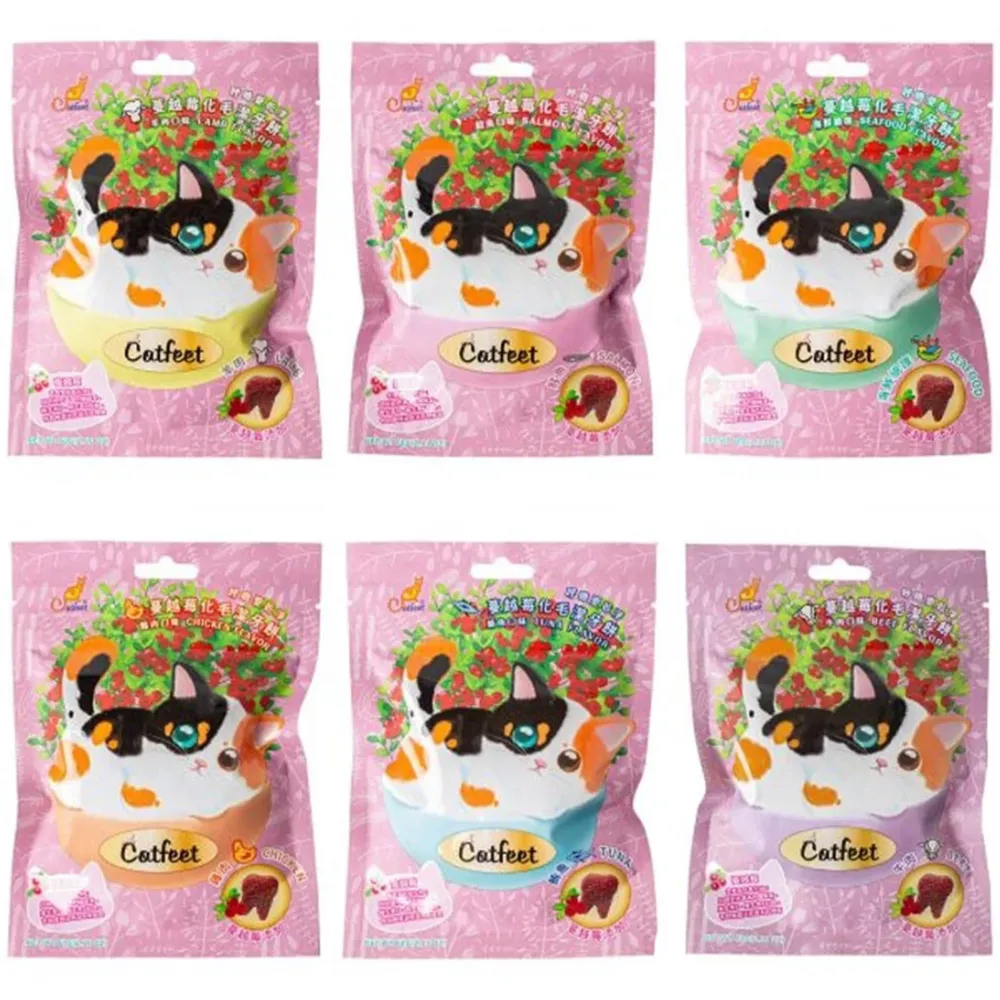 【CatFeet】呼嚕愛乾淨-蔓越莓化毛潔牙餅 60g 3包組(潔牙、化毛配方)