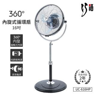 【巧福】360度內旋式循環扇16吋 UC-616HP(MIT/省電/馬達保固兩年/電風扇)