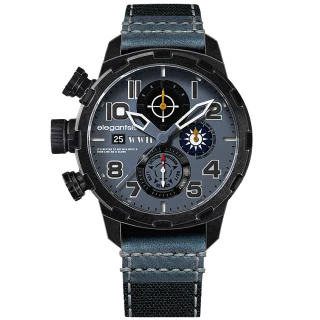 【elegantsis 愛樂時】二戰 JF48WWII 收藏家腕錶 / 國軍- 張靈甫(ELJF48QS-6G03LC)