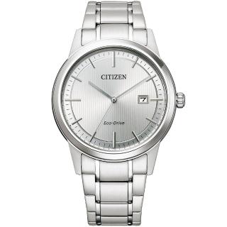 【CITIZEN 星辰】光動能簡約大三針手錶-40mm 送行動電源 開學(AW1231-66A)