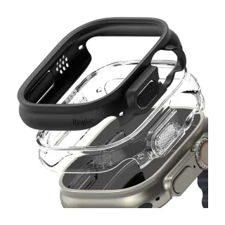 【Ringke】Apple Watch Ultra 49mm Slim 輕薄手錶保護殼 透明 霧黑 鈦灰－2入(Rearth)