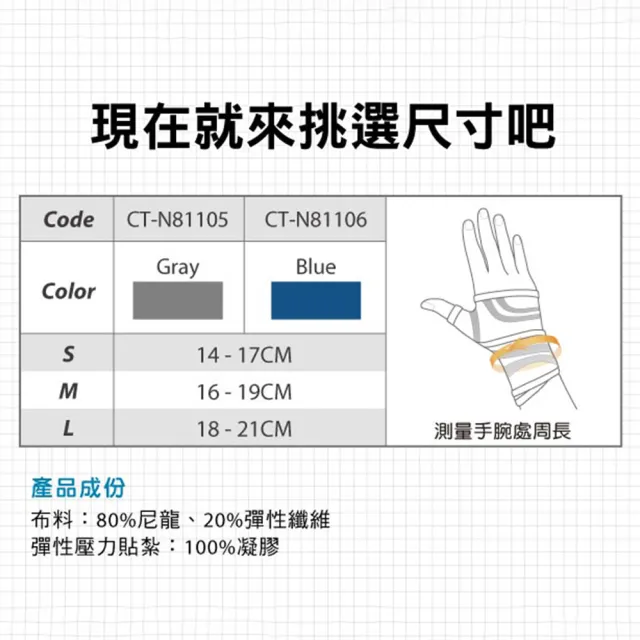 【BodyVine 巴迪蔓】超肌感貼紮護腕2入組CT-N8110