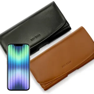 【CityBoss】for 16 ProMax/16Plus/15 ProMax/15Plus/iPhone 14 ProMax/14Plus 頂級植鞣牛皮腰掛皮套