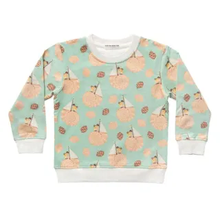 【Sleep No More】SLEEP NO MORE 100% 有機棉兒童圓領長袖-貝殼帆船