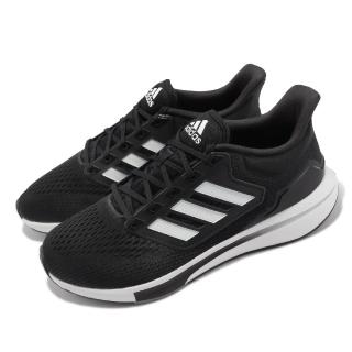【adidas 愛迪達】慢跑鞋 EQ21 Run 黑 白 男鞋 女鞋 緩震 透氣 運動鞋 基本款 愛迪達(GY2190)