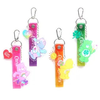 【CareBears 彩虹熊】雙11 2入果凍吊飾/ 手腕帶(禮物 裝飾品 鑰匙圈)