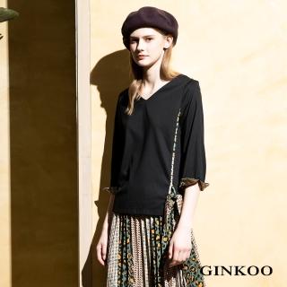 【GINKOO 俊克】秋季動物紋組合綁帶上衣