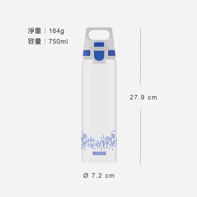 【SIGG】瑞士百年 SIGG Tritan 輕淨彈蓋水瓶 750ml(安全無毒 耐酸鹼)