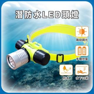 【明沛】潛防水LED頭燈(防水 防爆-水下10米-雙供電方式-兩段調光-MP7559)