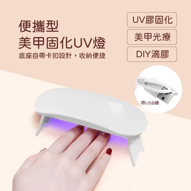 【美甲美眉】便攜型美甲固化UV燈(可折疊 速乾 光療 甲油膠 DIY 美甲儀)