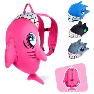 【MAF 蔓侒菲】3D揹包-粉鯊魚/童包/後揹包/滑步車護具/託嬰/學齡前/幼稚園/旅行外出(丹麥品牌crazysafety)