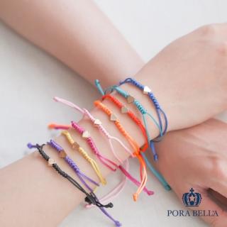 【Porabella】開運手繩 愛心棉繩 愛心手環 好運轉運紅色手繩 幸運姻緣 好人緣姊妹紅繩手鍊 Bracelets