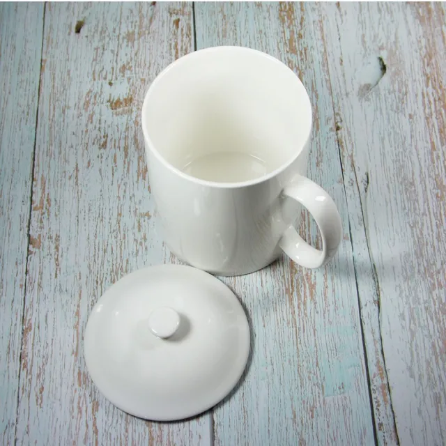 【原點居家】台灣製造 超大馬克杯 800mL 2入組 帶蓋馬克杯 附陶瓷蓋(陶瓷杯 牛奶杯 大水杯 泡麵杯)