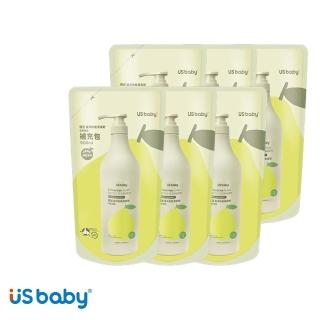 【US BABY 優生】植淨清新西柚奶瓶清潔劑補充包(6包)