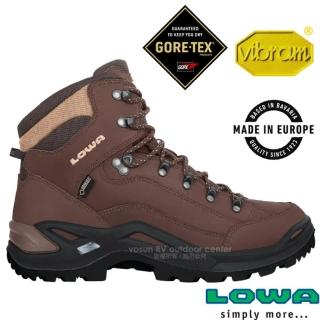 【LOWA】男 歐洲製造 RENEGADE GTX 中筒防水透氣多功能健行鞋 登山鞋(LW310945-0442 咖啡棕)