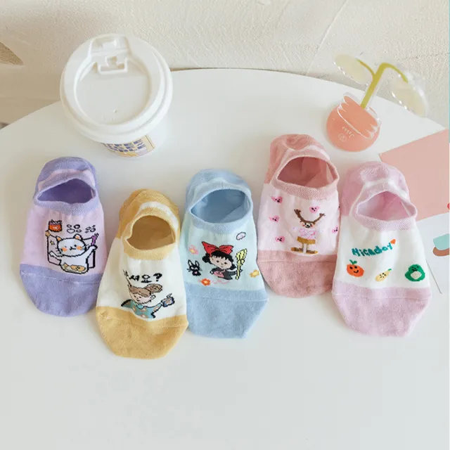 【Socks Form 襪子瘋】小魔女日系棉質隱形襪(5色)