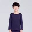 【WIWI】【現貨】MIT溫灸刷毛圓領發熱衣 兒童-湛海藍 100-150(0.82遠紅外線 迅速升溫 加倍刷毛 3效熱感)