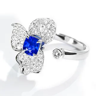 【禾美珠寶】天然皇家藍藍寶石戒指SN327(PT950鉑金)