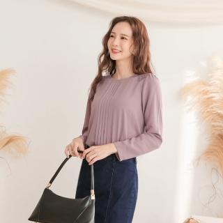 【OB 嚴選】柔美綴蕾絲細緻百褶不易皺上衣 《AB14061》