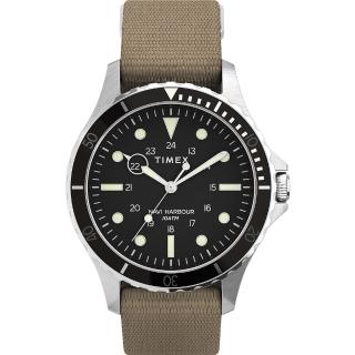 【TIMEX】天美時 風格系列 經典手錶 黑x棕褐 TXTW2U90000