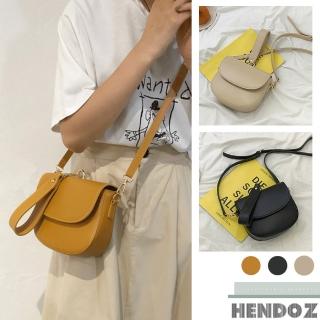 【HENDOZ】復古時尚馬鞍側肩包(共三色)