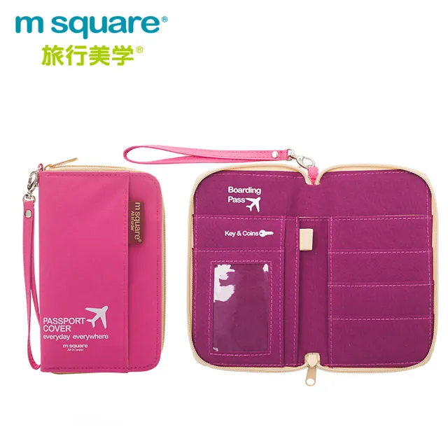 【M Square】短版拉鍊護照夾