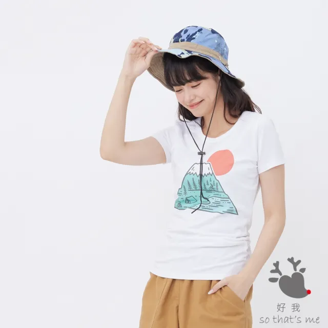 【so that’s me 好我】富士山圓領短袖蜜桃棉女T(純白)