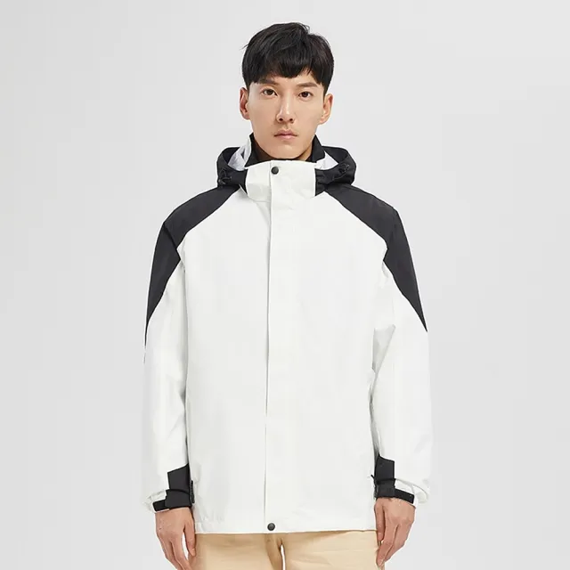 【巴黎精品】現貨+預購 衝鋒衣連帽夾克(三合一抓絨內膽多功能男女外套15色p1aj16)